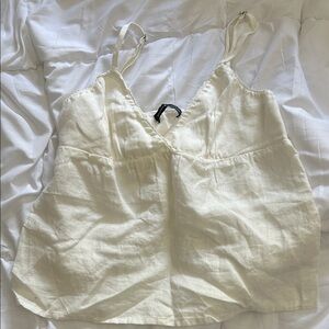 Brandy Melville Babydoll Cream Top